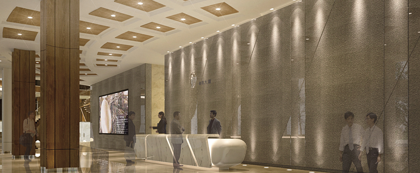 华南医药中心大堂GRG吊顶