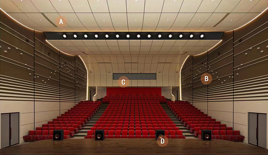 小学礼堂GRG天花吊顶